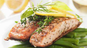 健康的鲑鱼烤芥末和草——配方