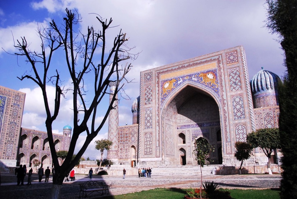 丝绸之路上的乌兹别克斯坦以其引人注目的建筑而闻名