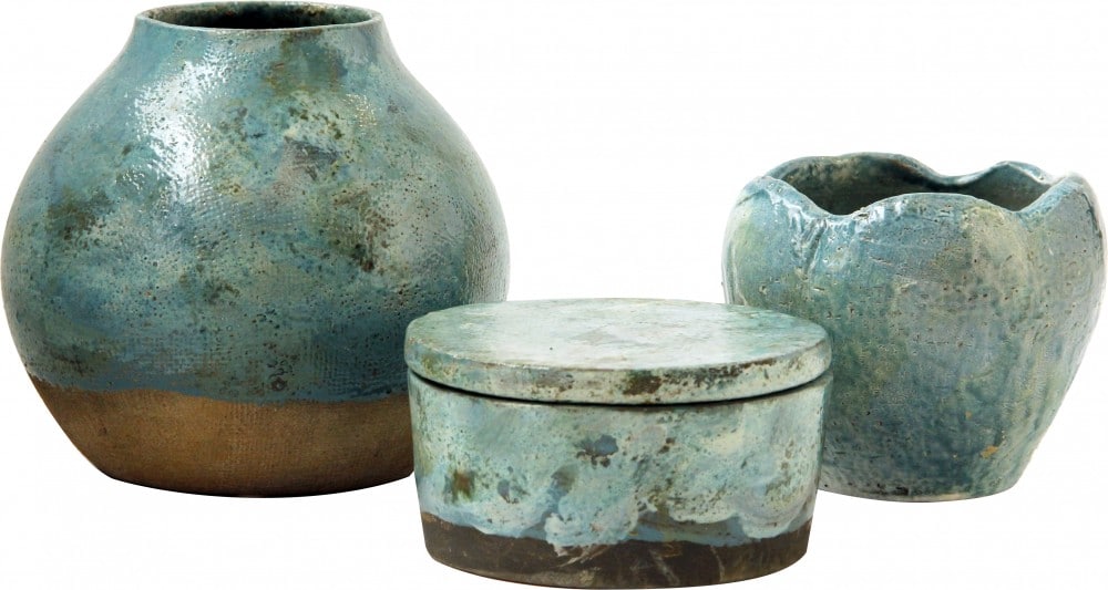 中国家具:树陶土陶瓷水蓝色