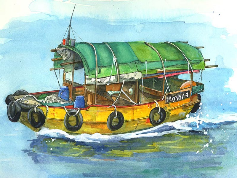 Lorette Roberts的渔船艺术作品的图像