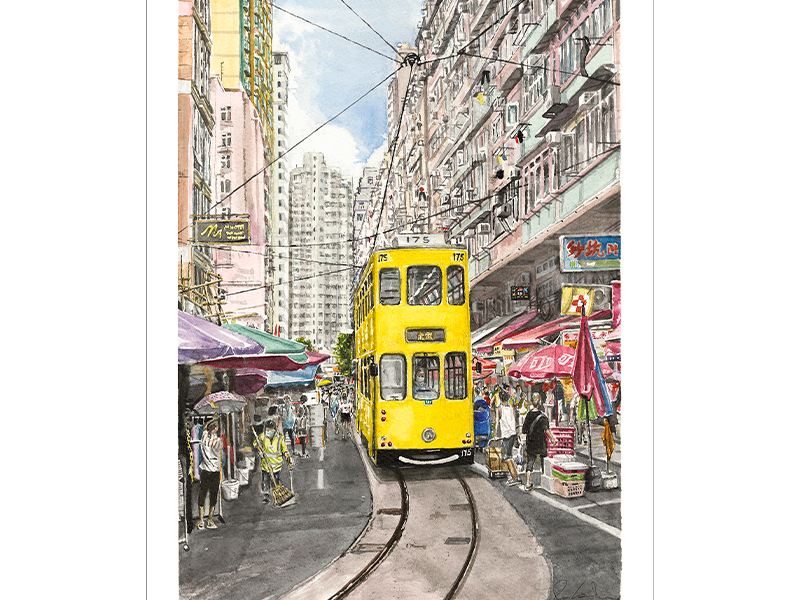 黄色电车-由香港艺术家Richard Crosbie
